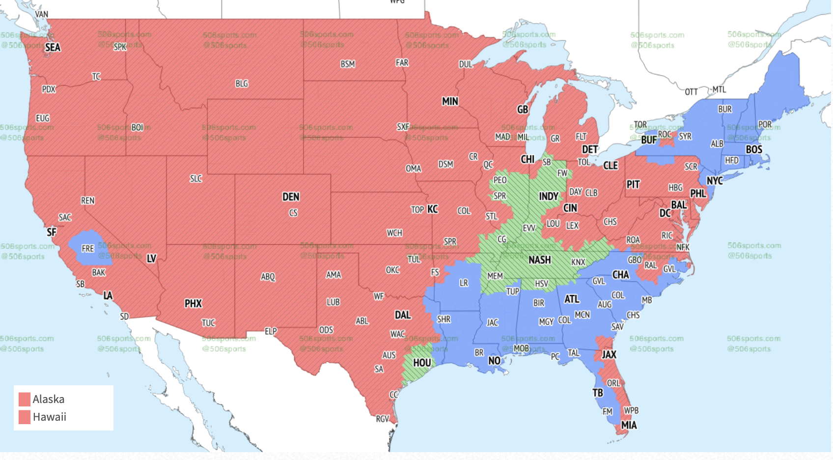 NFL Coverage Map Week 5: NFL TV Map, Broadcast Info For Sunday's Games ...